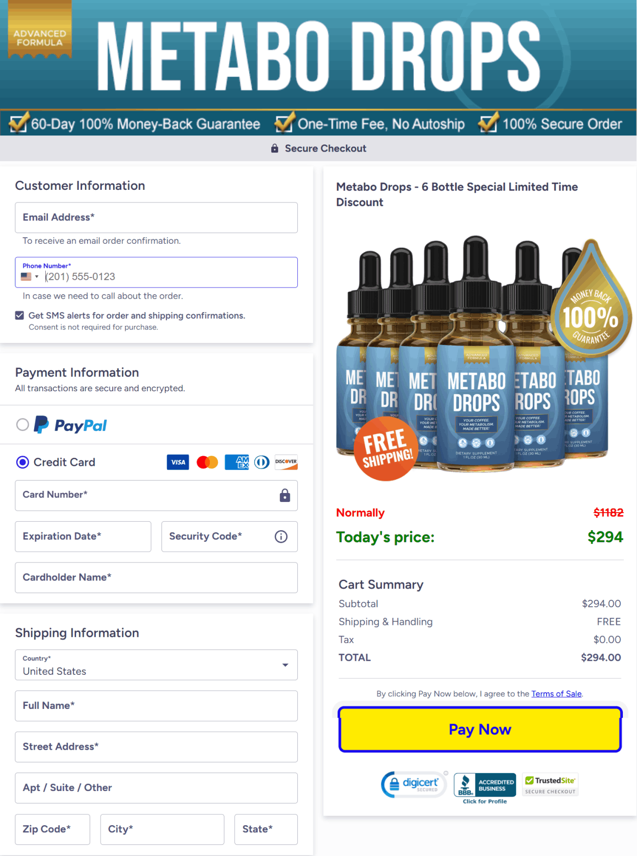 metabo drops secure checkout